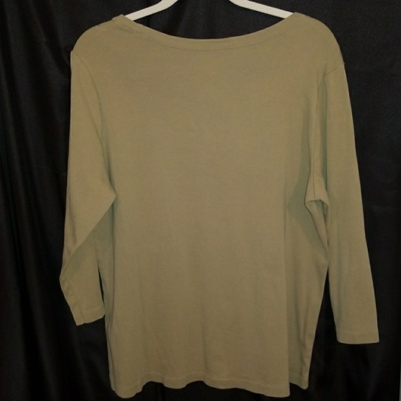 J.Jill perfect pima ballet sleeve top. - Picture 4 of 7